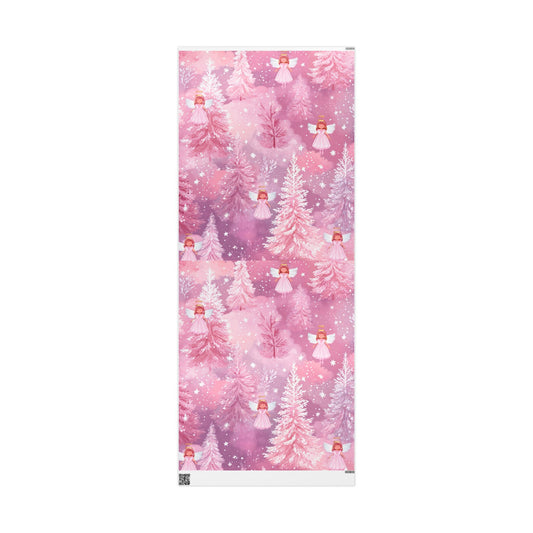 Pink Angel Babies Wrapping Paper