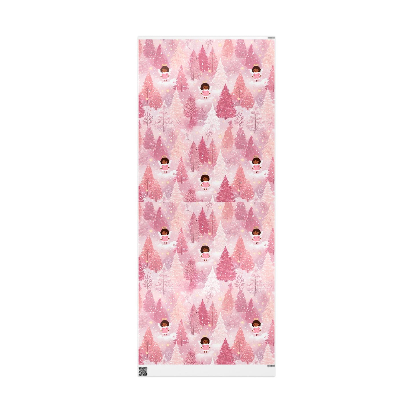 Pink Black Angel Babies Wrapping Paper