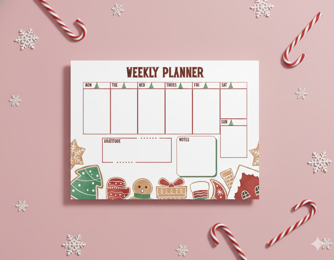 Gingerbread Weekly Planner