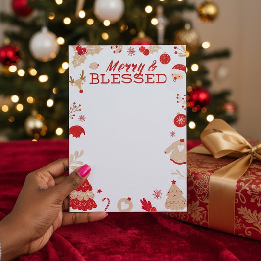 Merry and Blessed Notepad