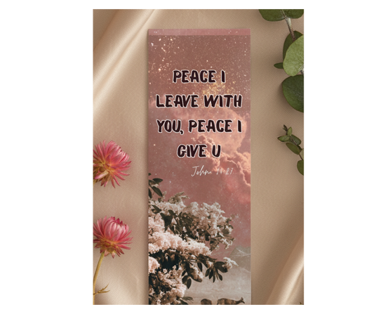 Decorative card with floral design and inspirational quote on a light background