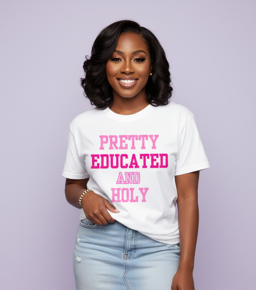 Pretty, Educated, Holy Short Sleeve T-shirt